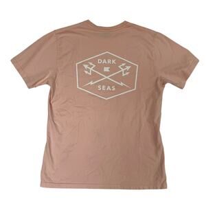 Dark Seas Division Peach/Pink Short Sleeve Graphic Tee Sz Small